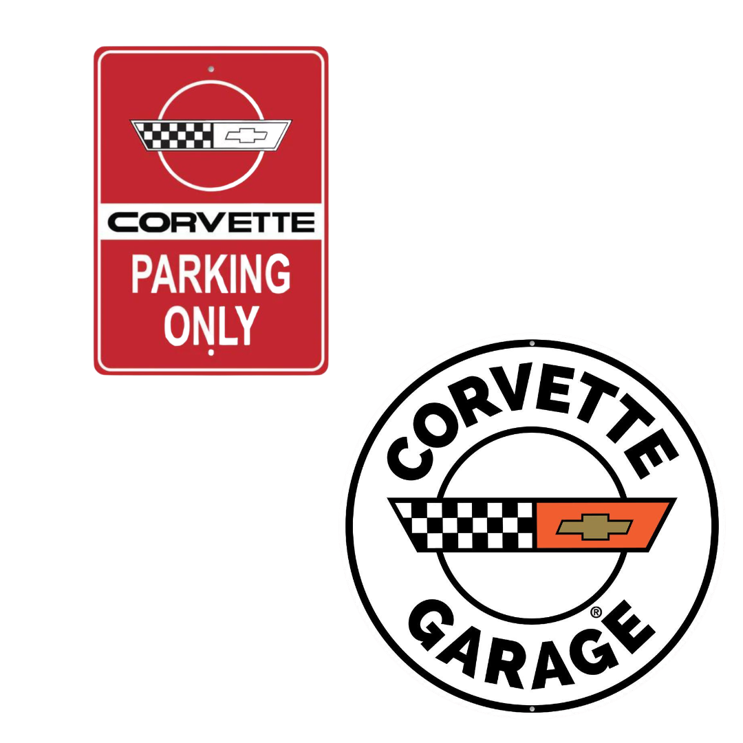 C4 Corvette Garage Wall Decor Sign Set