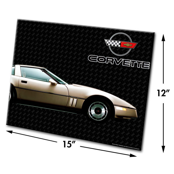 C4 Corvette Glass Cutting Board, 12"x15" Tempered Glass, Made in the USA
