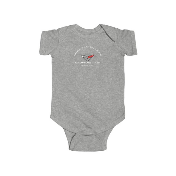 C5 Corvette Baby Short Sleeve Snap Bottom One Piece Bodysuit