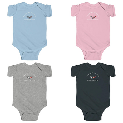 C5 Corvette Baby Short Sleeve Snap Bottom One Piece Bodysuit