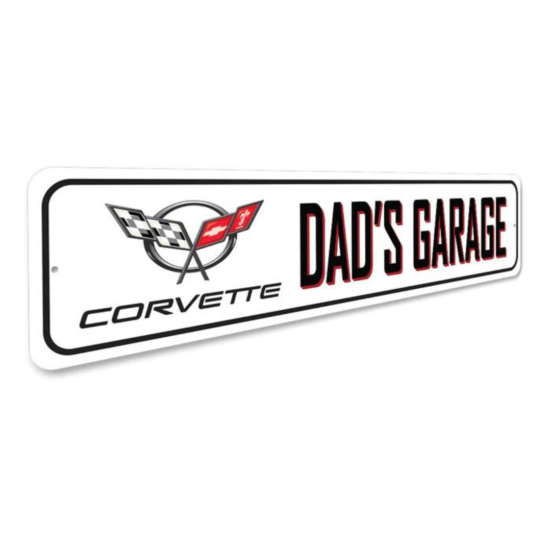 C5 Corvette Dad's Garage Aluminum Sign | Corvette Store Online