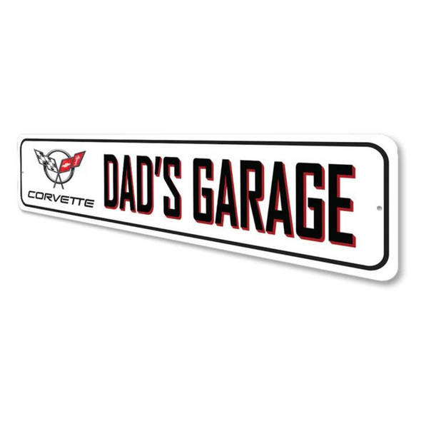 C5 Corvette Dad's Garage Aluminum Sign
