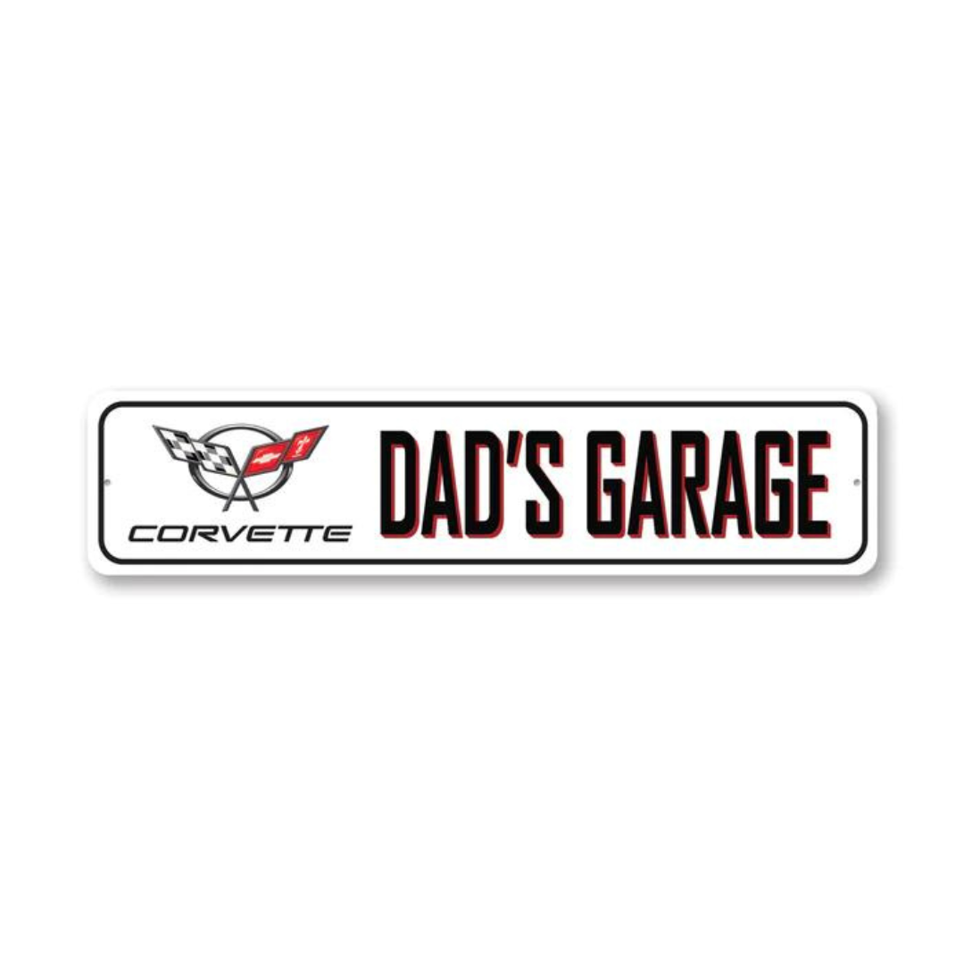 C5 Corvette Dad's Garage Aluminum Sign