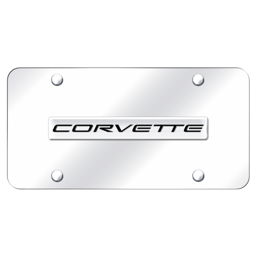 C5 Corvette License Plate - Chrome on Chrome