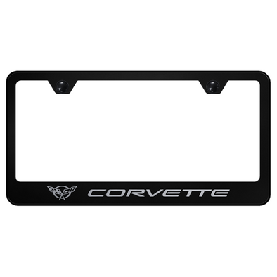 C5 Corvette License Plate Frame - Black Stainless Steel