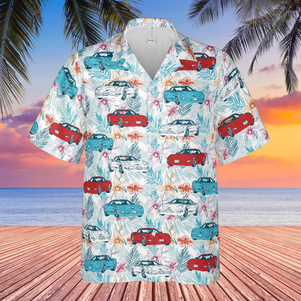 C5 Corvette Men's Red White & Blue Hawaiian Shirt