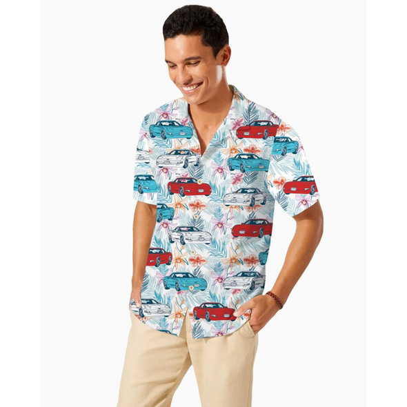 C5 Corvette Men's Red White & Blue Hawaiian Shirt