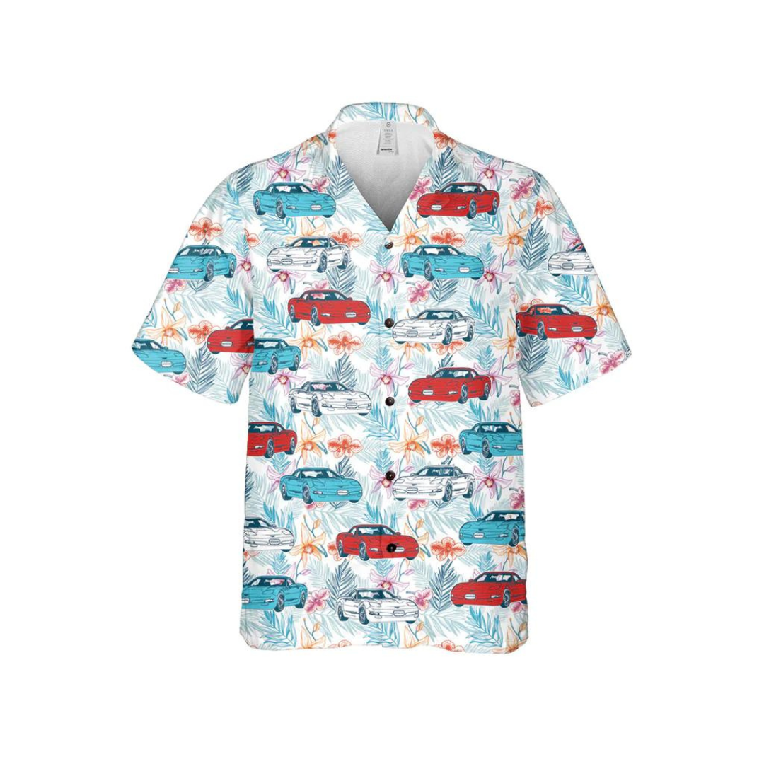 Red white and blue shop hawaiian shirt