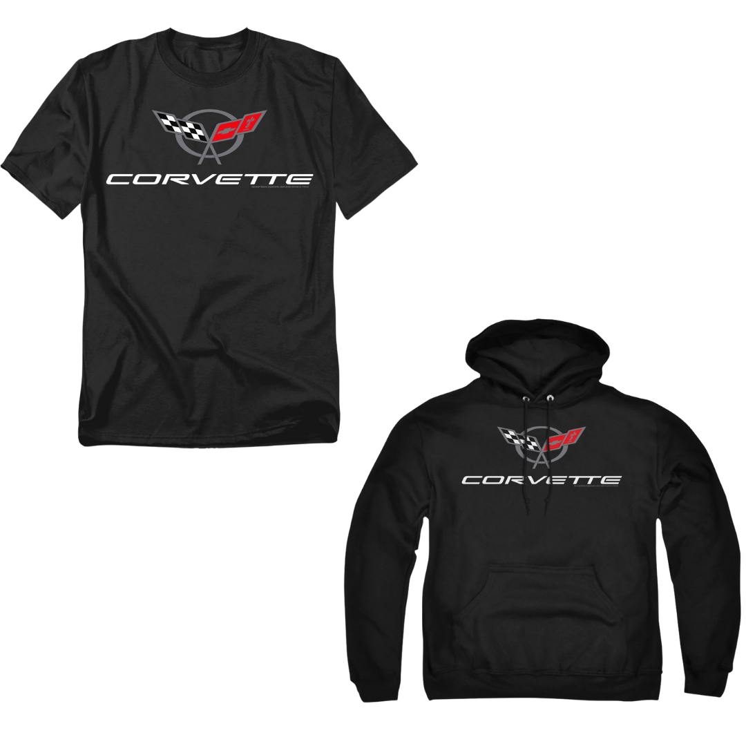 C5 Corvette Modern Emblem Black Bundle – Hoodie + Tee
