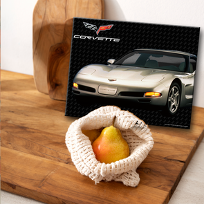 C5 Corvette Glass Cutting Board, 12"x15" Tempered Glass, Made in the USA