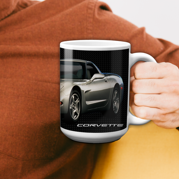 C5 Corvette 15oz Ceramic Mug Gold, Perfect for Corvette Fans, Made in the USA