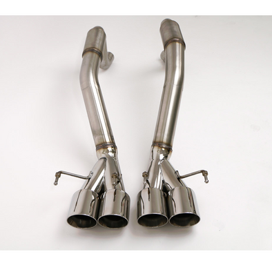 C6 Corvette Bullet Axle Back Exhaust System (2005-2013) Round Tip