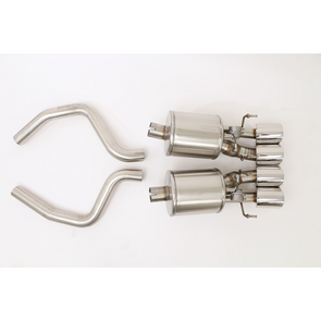 C6 Corvette Fusion Bi-Modal Axle Back Exhaust System (2005-2013) Round Tips - Factory NPP Vehicle