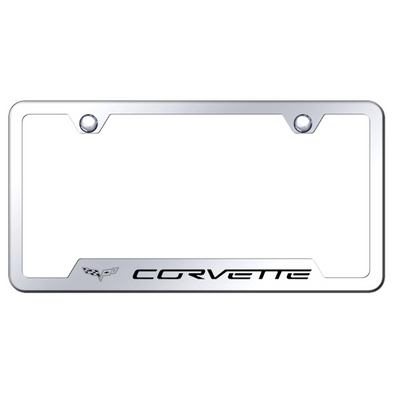 C6 Corvette License Plate Frame - Chrome