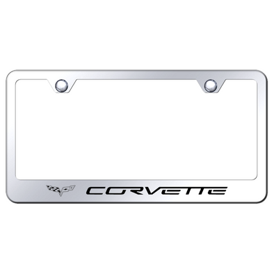 c6-corvette-license-plate-frame-mirrored-stainless-steel