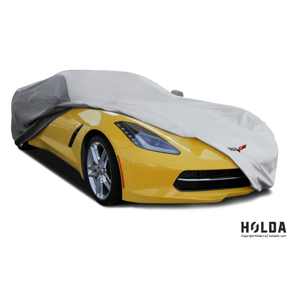 Corvette SuperStretch Hybrid Outdoor Car Cover with Logo