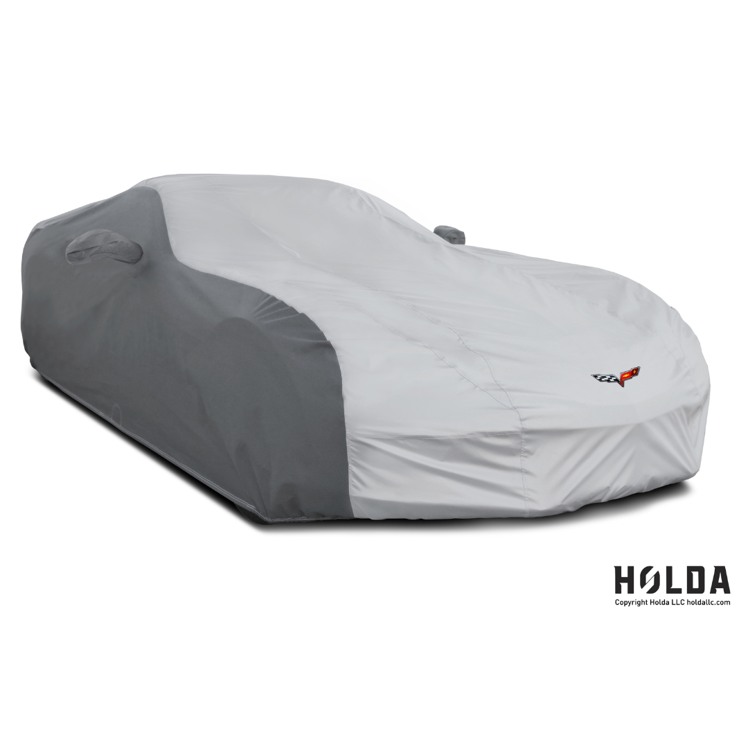 C6 Corvette SuperStretch Hybrid Outdoor Car Cover with Logo (2005-2013)