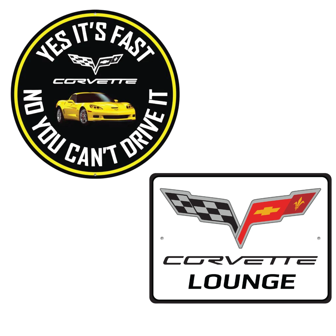 C6 Corvette Garage Wall Decor Sign Set