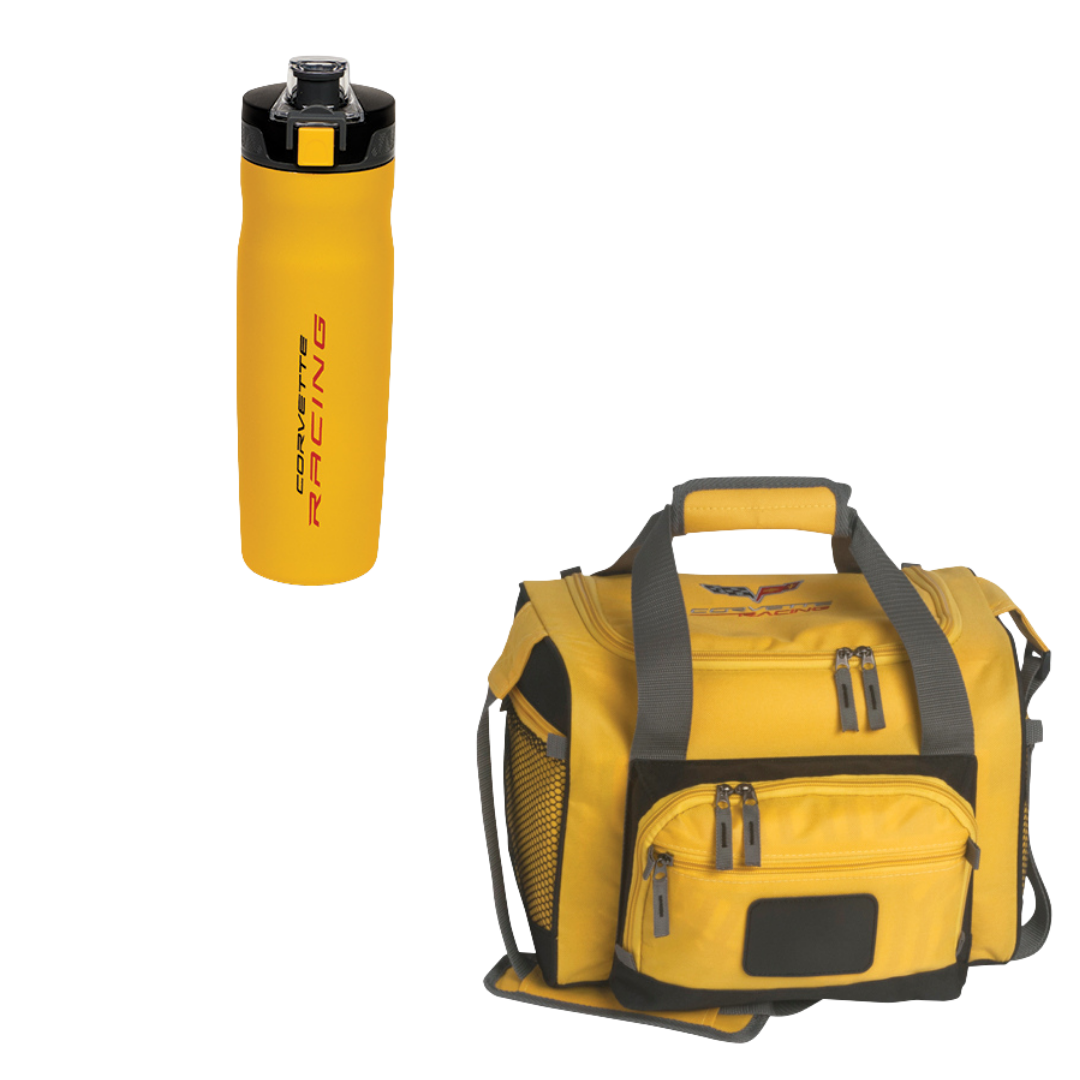 C6 Corvette Racing Bundle – Thermal Bottle & Duffle Cooler Bag | Official Corvette Racing Fan Gear
