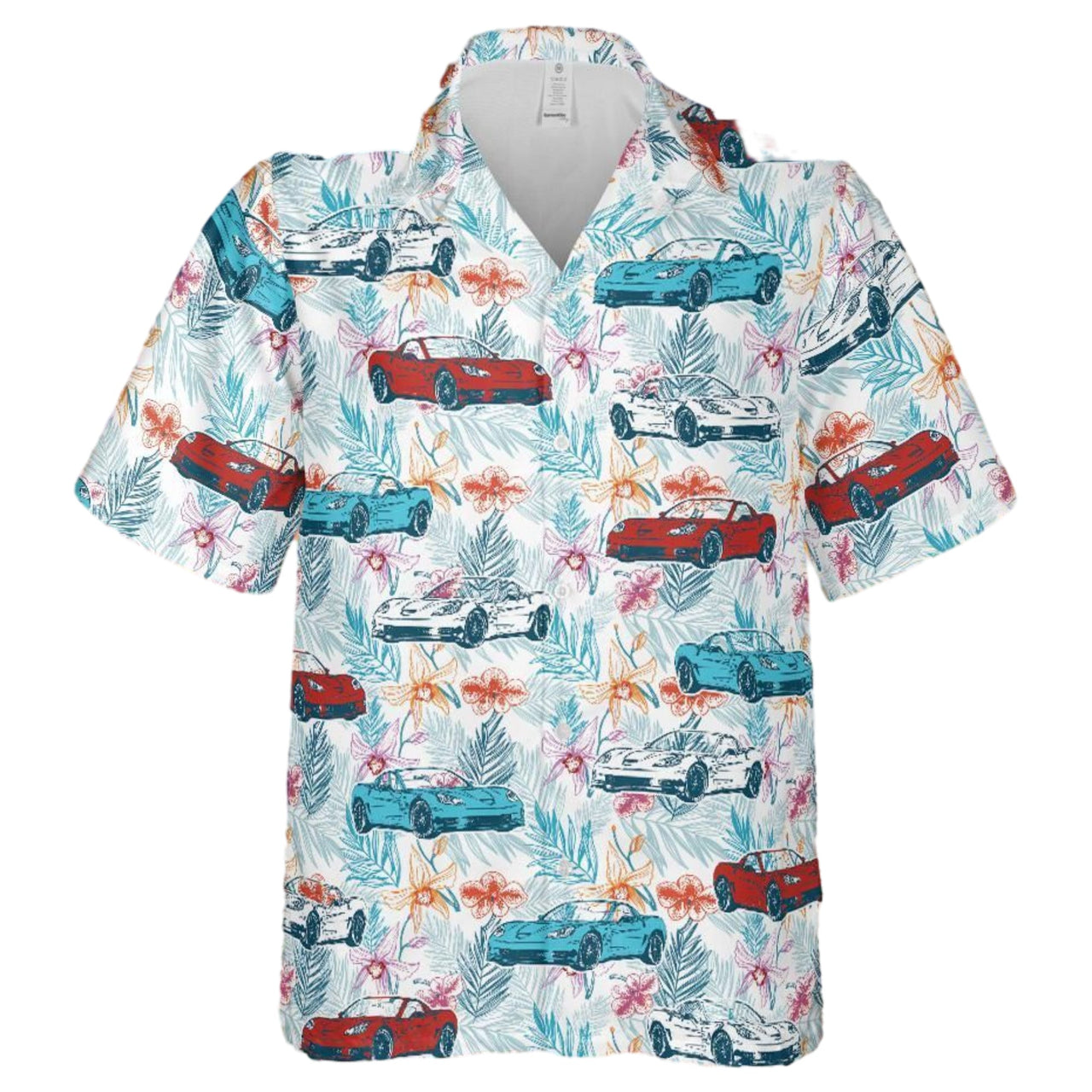 C6 Corvette Men's Red White & Blue Hawaiian Shirt