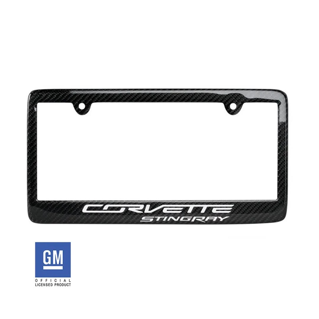 C7 2014-2019 CORVETTE STNGRAY CARBON FIBER LICENSE PLATE FRAME - CA
