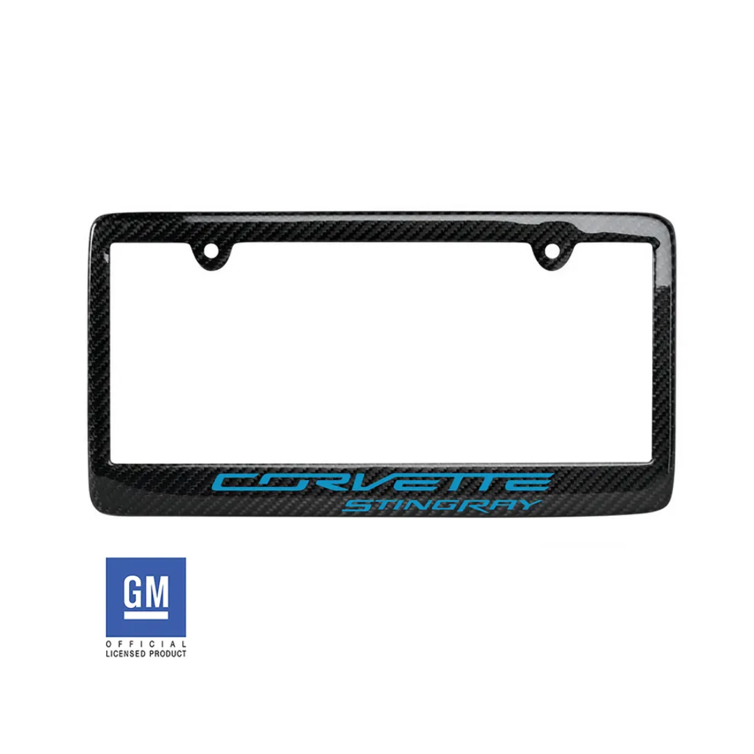 C7 2014-2019 CORVETTE STNGRAY CARBON FIBER LICENSE PLATE FRAME - CA