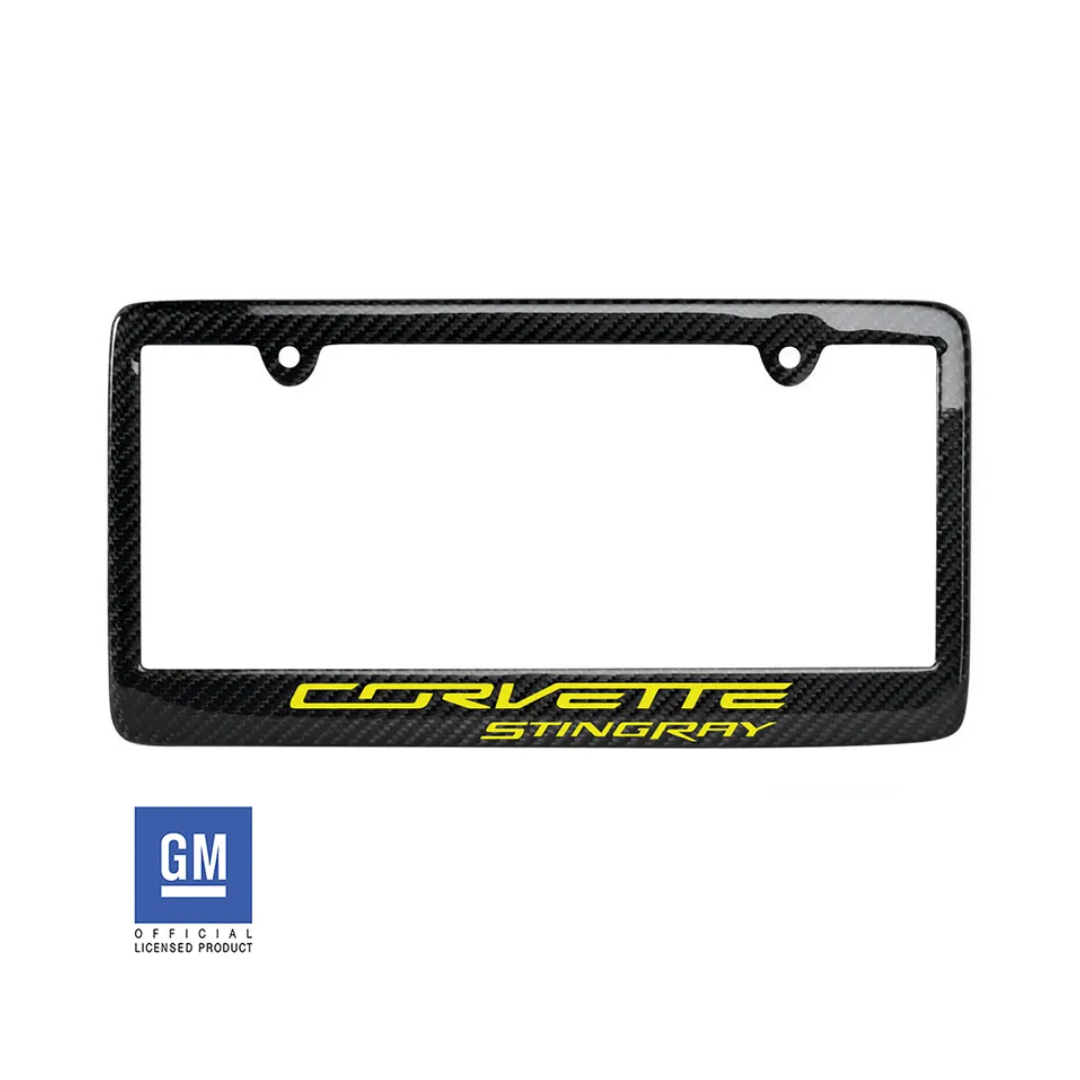 C7 2014-2019 CORVETTE STNGRAY CARBON FIBER LICENSE PLATE FRAME - CA