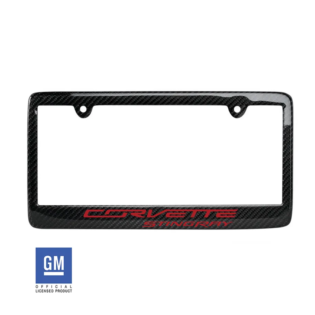 C7 2014-2019 CORVETTE STNGRAY CARBON FIBER LICENSE PLATE FRAME - CA