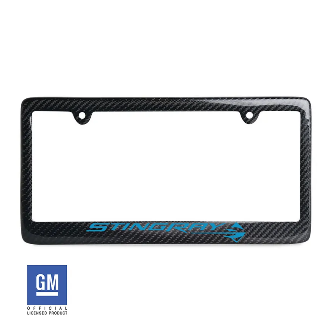 C7 2014-2019 CORVETTE STINGRAY CARBON FIBER LICENSE PLATE FRAME - CA