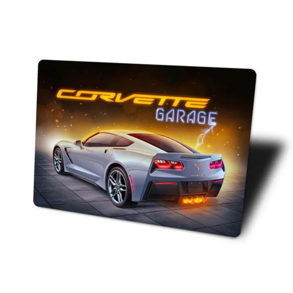 C7 Corvette Garage Aluminum Sign