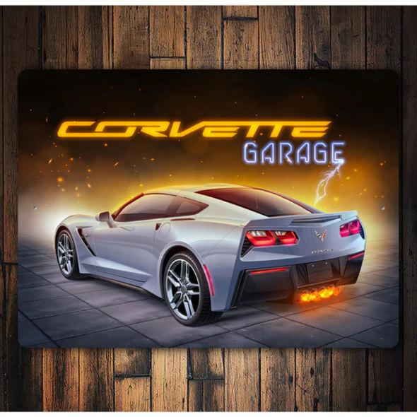 C7 Corvette Garage Aluminum Sign