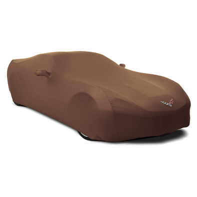 C7 Corvette Holda Stretch Indoor Car Cover with Logo - Tan