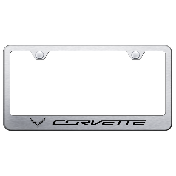 c7-corvette-license-plate-frame-brushed-stainless-steel