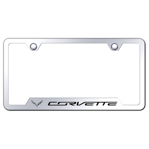 C7 Corvette Notched License Plate Frame - Mirrored