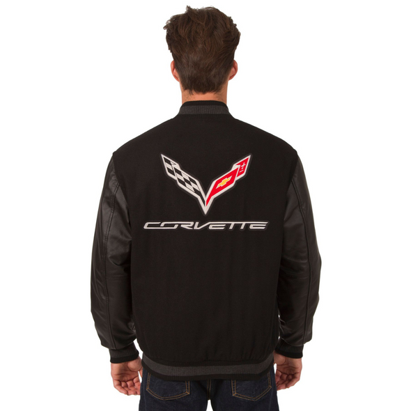 C7 Corvette Reversible Wool and Leather Jacket