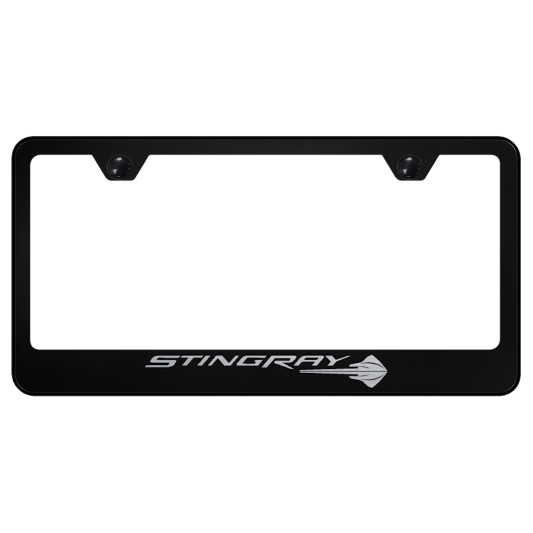 C7 Corvette Stingray License Plate Frame Black | Corvette Store Online