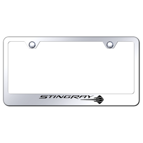 c7-corvette-stingray-license-plate-frame-mirrored-stainless-steel