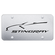 c7-corvette-stingray-profile-license-plate-laser-etched-on-brushed-stainless-steel