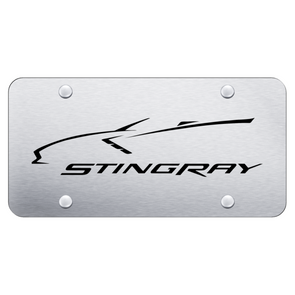 c7-corvette-stingray-profile-license-plate-laser-etched-on-brushed-stainless-steel
