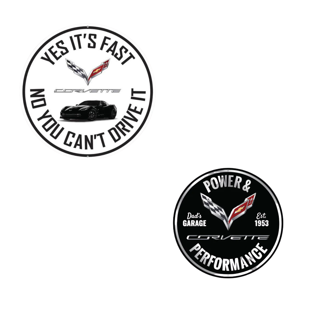 C7 Corvette Garage Sign Set