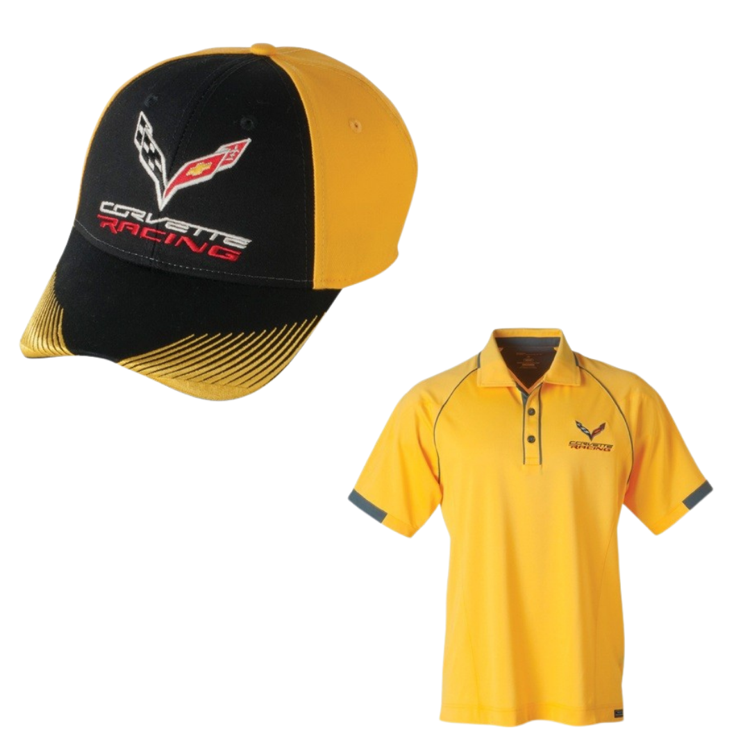C7 Corvette Racing Polo & Sharp Ride Hat Bundle – Official Corvette Racing Fan Gear