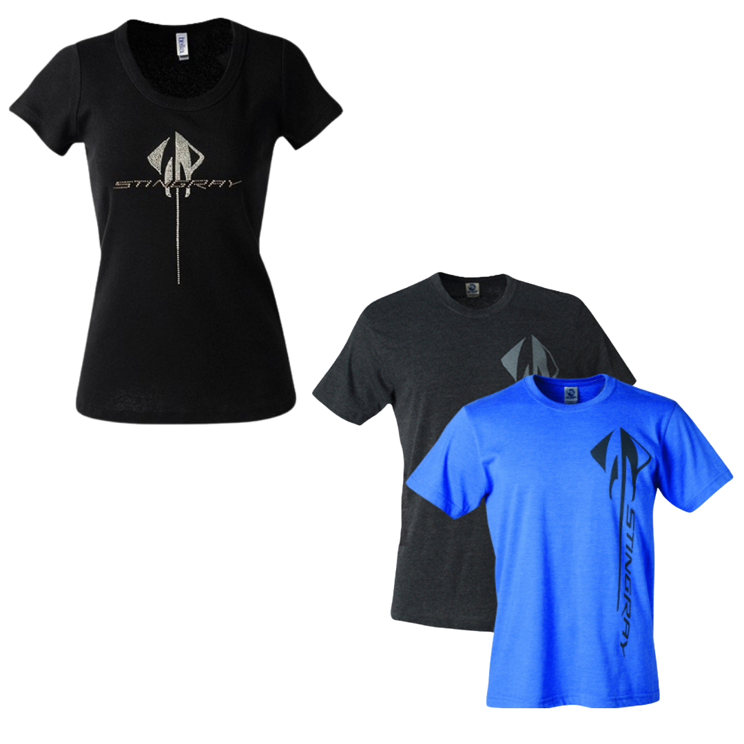C7 Corvette Stingray His & Hers Tee Bundle – Men’s Tee & Ladies Rhinestone Tee