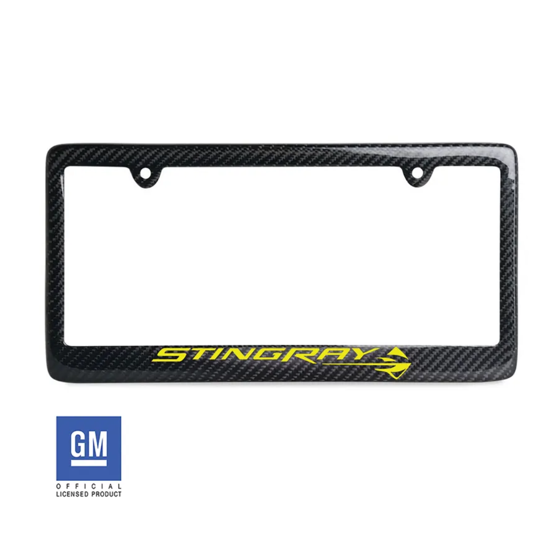 C7 2014-2019 CORVETTE STINGRAY CARBON FIBER LICENSE PLATE FRAME - CA