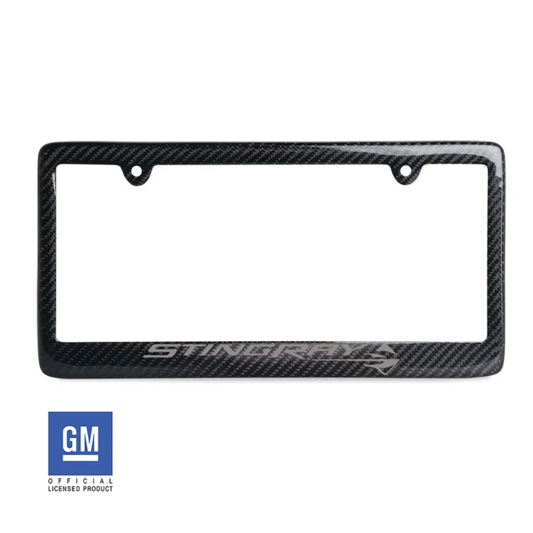 C7 2014-2019 CORVETTE STINGRAY CARBON FIBER LICENSE PLATE FRAME - CA