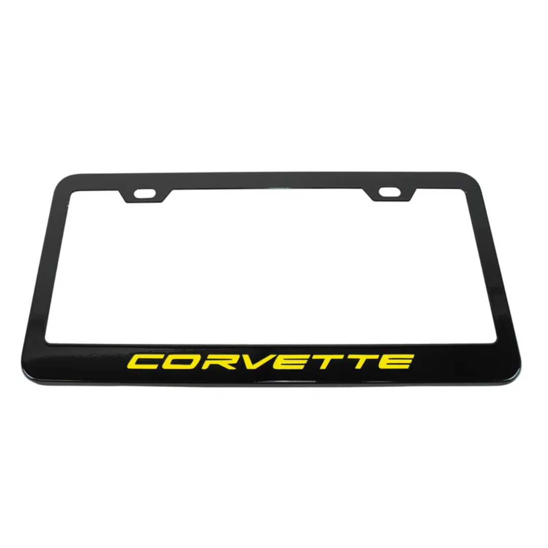 C8 2020-2025 CHEVROLET LICENSE PLATE FRAME W/ CORVETTE - CA
