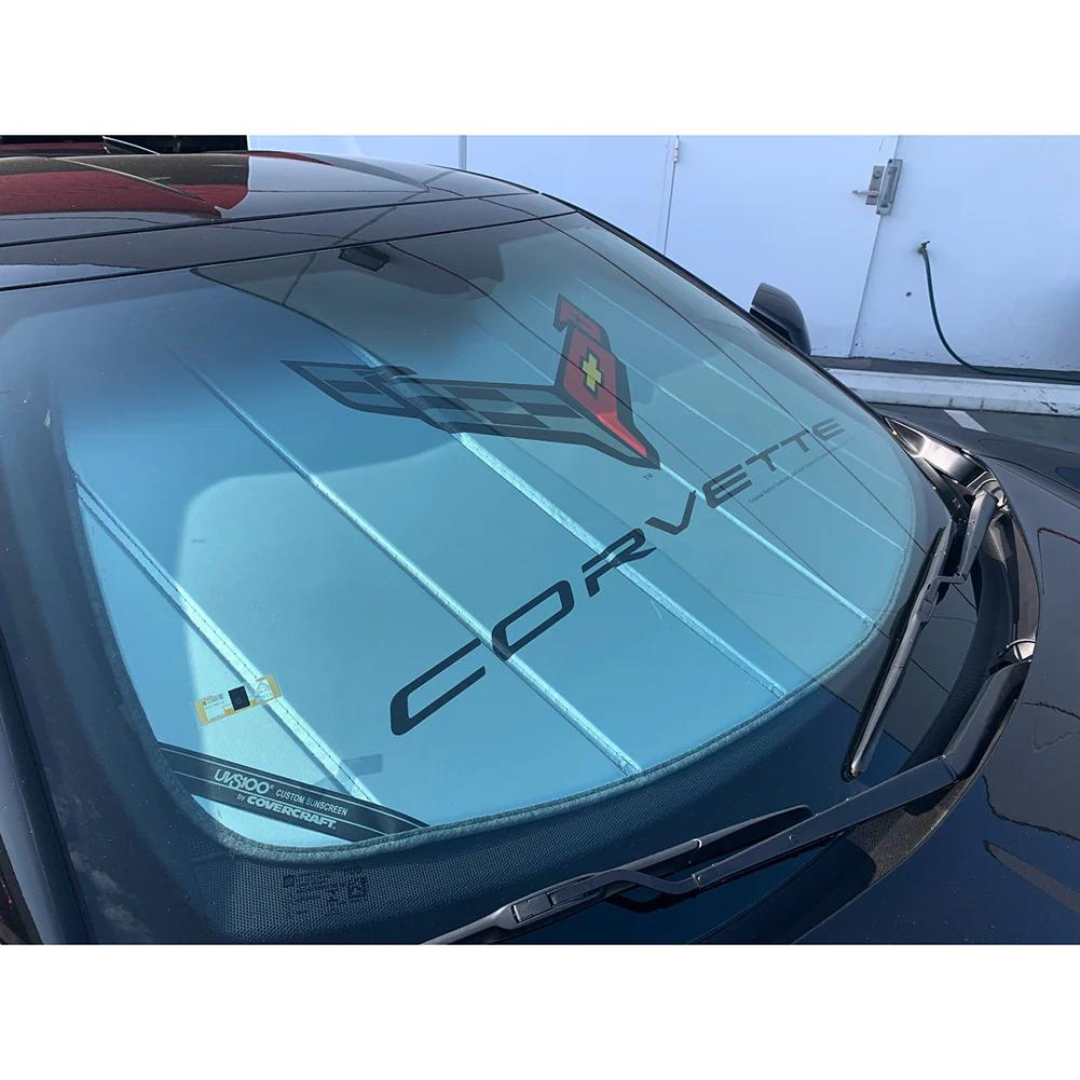 c8-corvette-custom-fit-accordion-style-sunshade-with-logo
