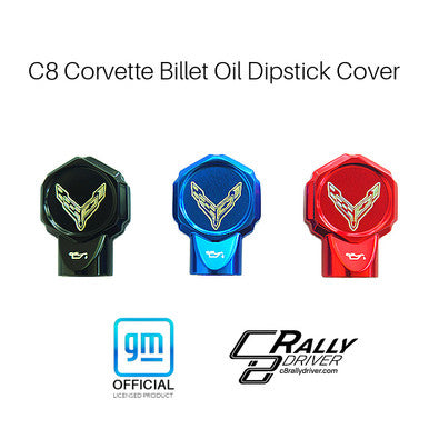 C8 Corvette Flags Billet Oil Dipstick Cover - GM Licensed Product