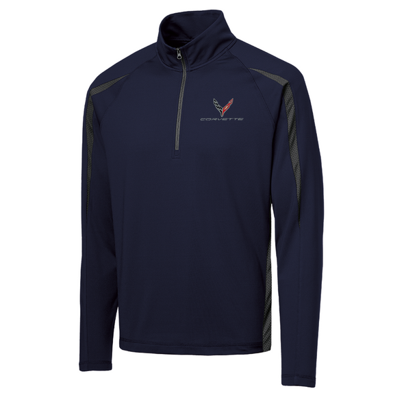 Men's C8 Corvette Stretch Half Zip Pullover