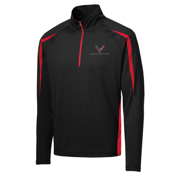 Men's C8 Corvette Stretch Half Zip Pullover