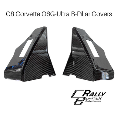 C8 Corvette O6G-Ultra B-Pillar Covers - Carbon Fiber